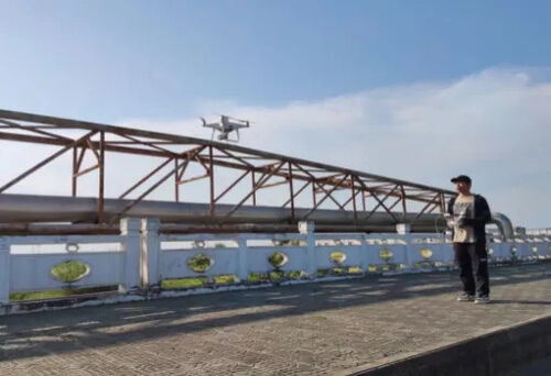 berita perusahaan terbaru tentang "Iron foot + drone" mode, ilmu pengetahuan dan teknologi memimpin kontrol air yang akurat