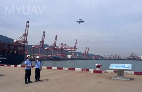 berita perusahaan terbaru tentang Inspeksi udara MYUAV membantu meningkatkan kualitas dan efisiensi penegakan hukum lalu lintas Pelabuhan Lianyungang