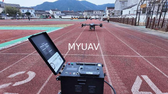 Pasokan listrik terikat memungkinkan penerbangan drone terikat 24 jam terus menerus oleh MYUAV